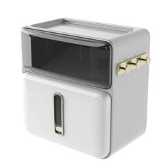 New Waterproof Toilet Paper Holder Wall Mounted Toilet Paper Tray Roll Paper Tube Storage Box Tray Tissue Box Shelf