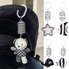 New Baby Animal Rattles Bed Stroller Bell Toys Newborn Grab Ability Training Dolls Educational Plush Infant Toy 0-12 Month