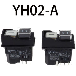 1PCS YH02-A Black Waterproof electromagnetic switch AC 250V 16A 4/5Pin Can Replace KJD16 KLD-28protection Starter Safety Switch