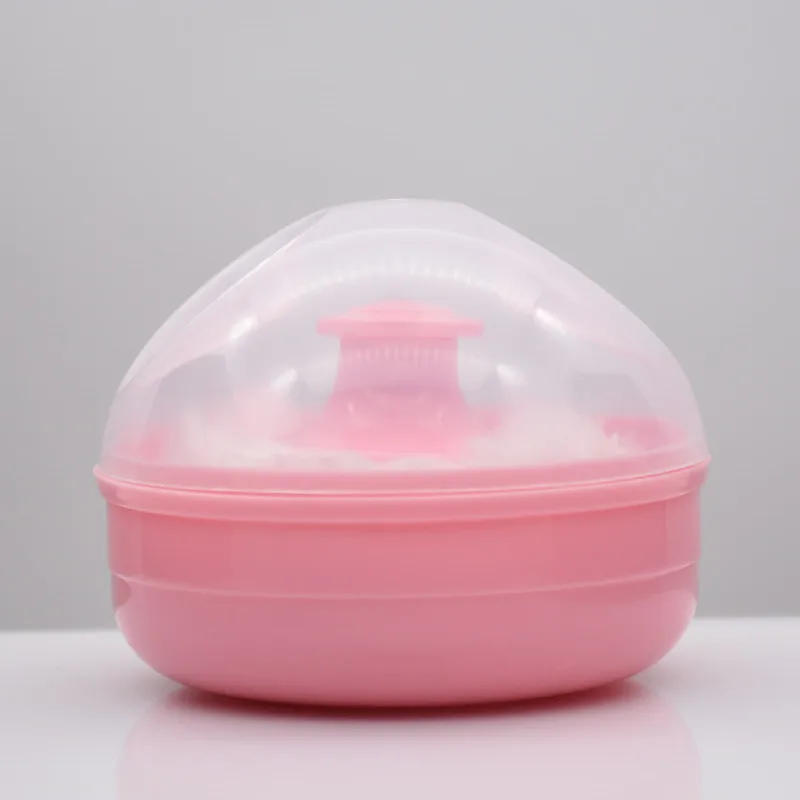 Description Picture 3 of itemNew High Quality Baby Soft Face Body Cosmetic Powder Puff talcum powder Sponge Box Case Container 1PCS Wholesale