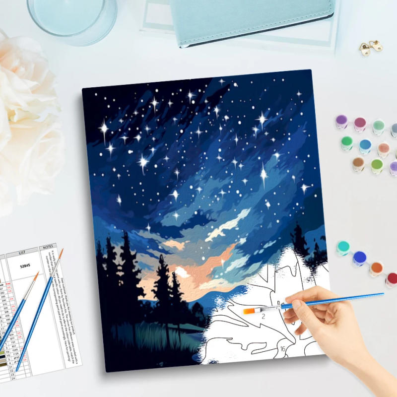 Description Picture 4 of itemGATYZTORY Paint By Numbers Landscape Pictures By Numbers Paintings On Number Gifts With Frame Adults Crafts Wall Art Home Decor