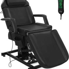 Fully Electric Salon Facial Bed Chair Multi-Purpose Massage Tattoo Lash Waxing Table Height Backrest Footrest Adjustable