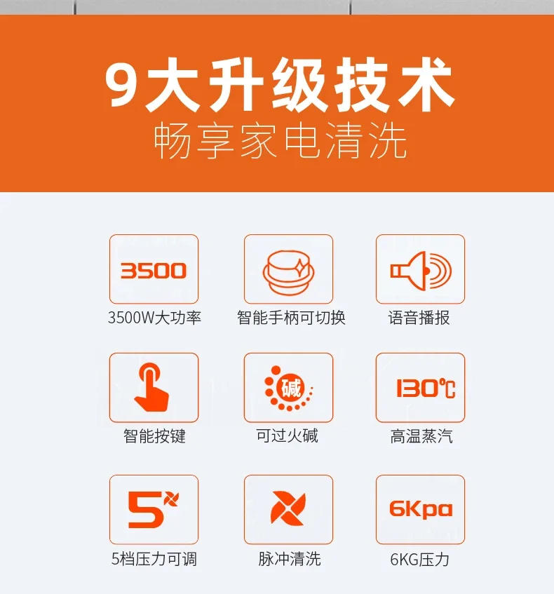 Description Picture 4 of itemHigh temperature and high pressure steam cleaner, home appliances, air conditioner, range hood, pulse washing water heater 220V