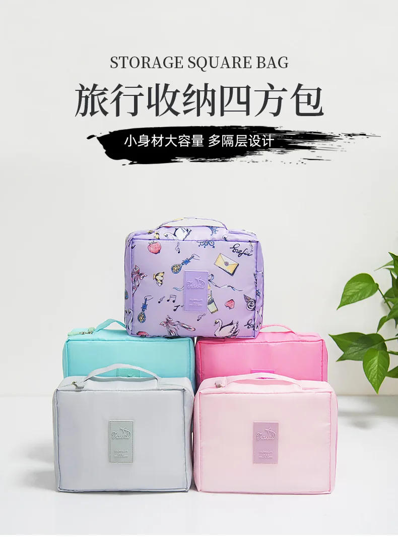 Description Picture 2 of itemNew Portable Cosmetic Storage Bag Makeup Pouch Large-capacity Multi-compartment Travel Wash Bag Toilet Bag Bathroom Organizers