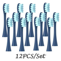 4/8/12PCS Soft Replacement Heads For Oclean X/ X PRO/ Z1/ F1 Blue DuPont Brush Sonic Vacuum Nozzles Electric Toothbrush Bristle