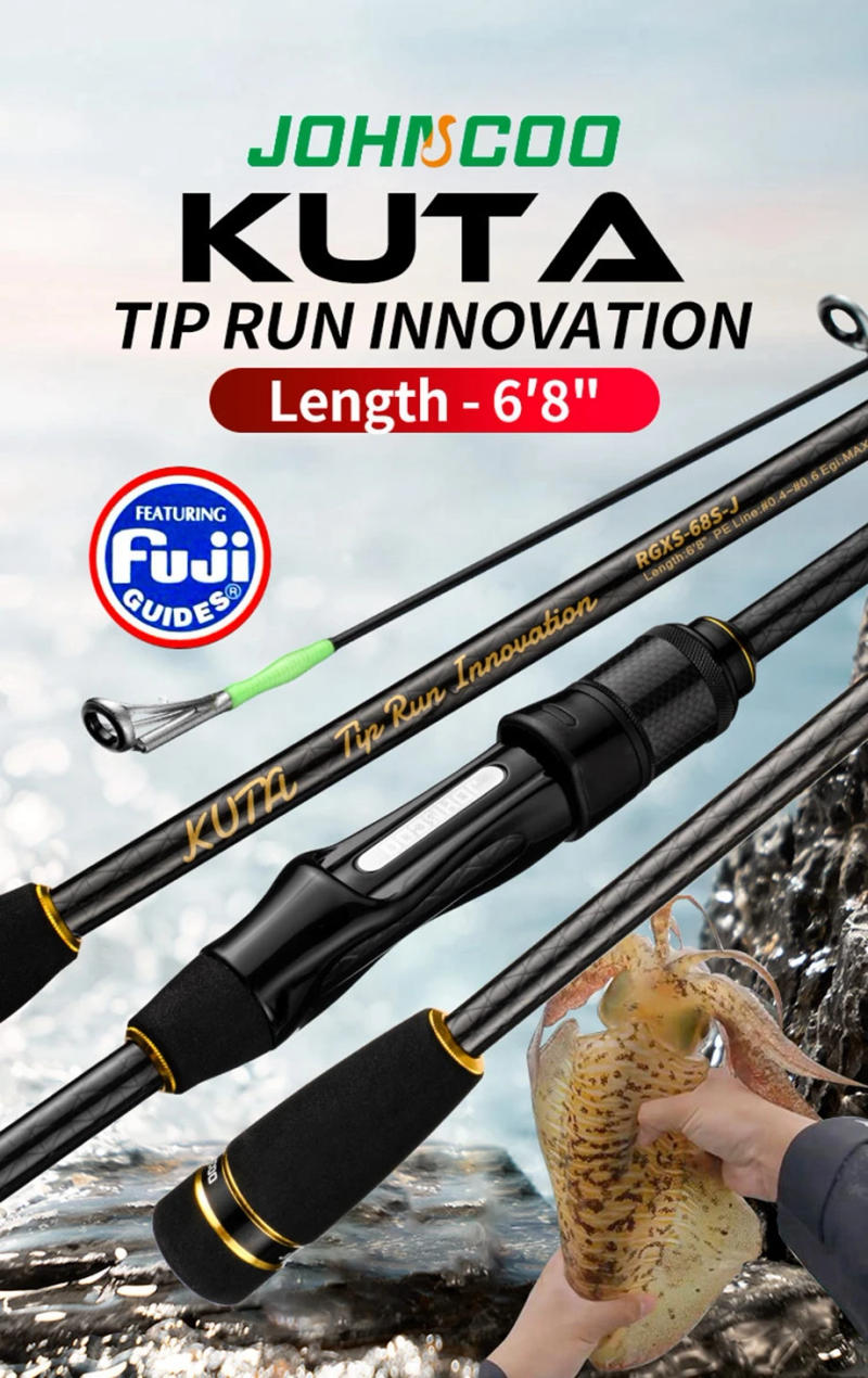 Description Picture 2 of itemTip Run Fishing Rod 2m PE0.6 Fuji Ring Guide Carbon Fiber Spinning Fishing Rod Saltwater Boat Fishing rod for Squid rod