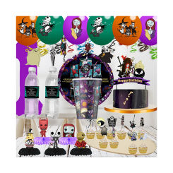 Disney The Nightmare Before Christmas  table decoration & accessories stickers balloon Horror tableware decoration anniversaires