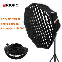 Triopo 90cm Universal Outdoor Umbrella Octagon Softbox w Honeycomb Grid Speedlite Photo Soft Box for Godox V1 AD200 Yongnuo 560