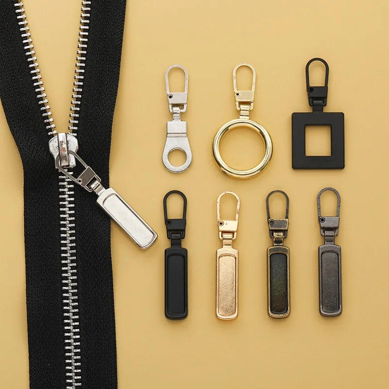 Description Picture 5 of item5PCS Metal Detachable Zipper Slider Puller for DIY Sewing Clothing Luggage Tool-free Replacement Zipper Pendant Repair Kits