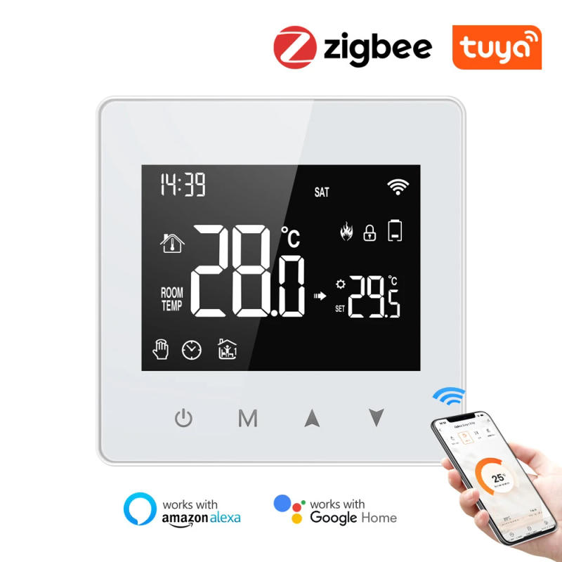 Description Picture 4 of itemKKMOON Tuya Zigbee Smart Thermostat Water Gas Boiler Constant Temperature Controller APP Remote Control with Alexa Google Home