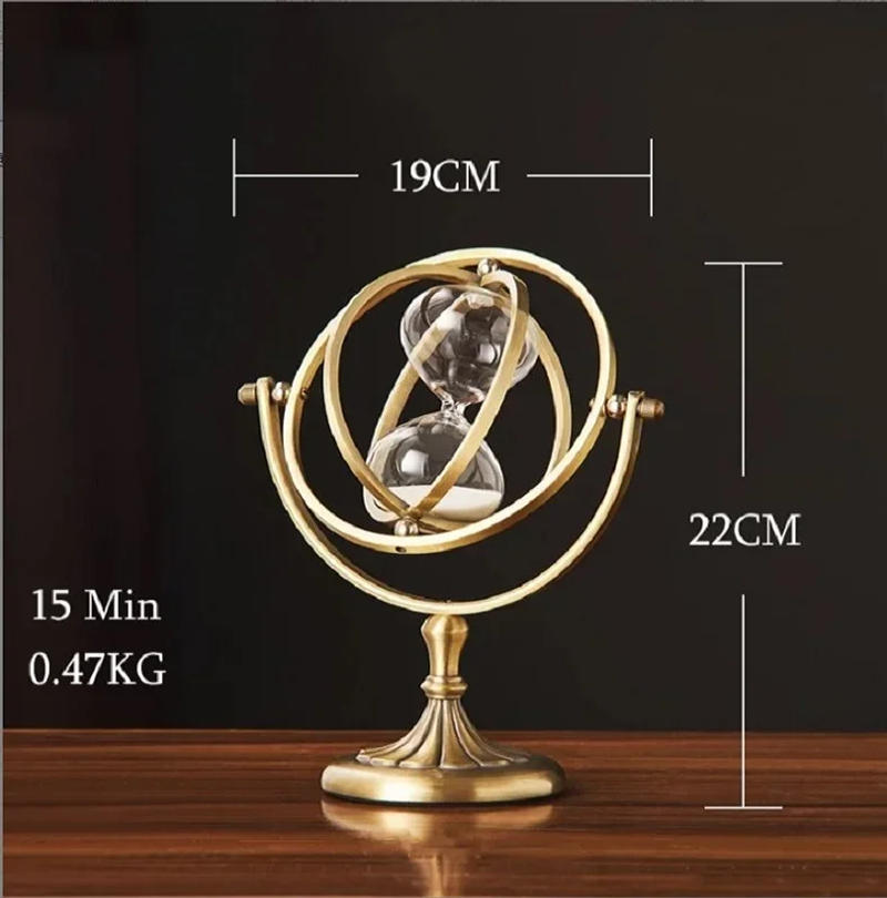 Description Picture 6 of itemScandinavian Creative Iron Hourglass Timer Ornament Office Study Wine Cooler Home Decoration Craft Furnishings