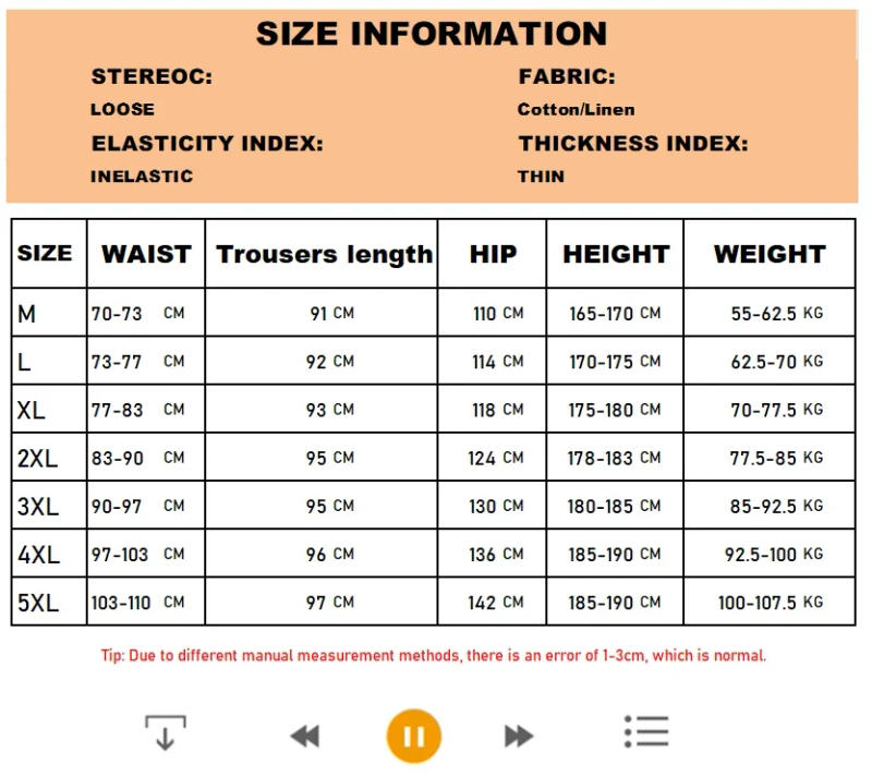 Description Picture 2 of itemMen's Trousers Cotton Corduroy Fashion Casual Pants Solid Color Loose Shorts Leggings Sweatpants Streetwear