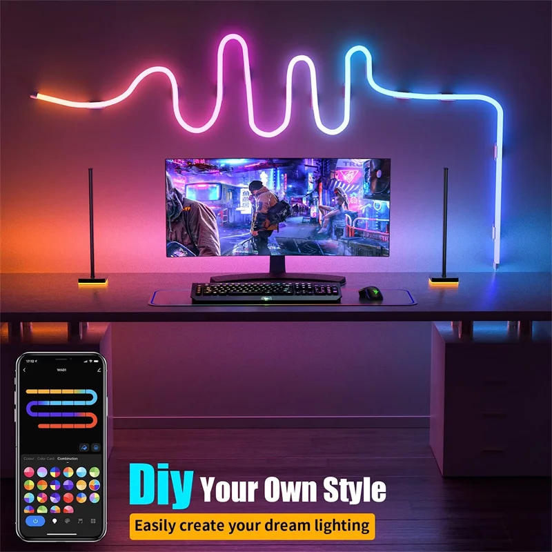 Description Picture 3 of itemTuya Neon Rope Lights, RGBIC LED Neon Rope Light Strip With Remote Music Sync Smart App Lamp Works with Alexa Google Assistant