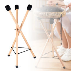 Drum Rack Tongue Hand Stand Beech Wood Floor Triangle Bracket Hang Handpan Universal Folding Portable Drum Accessories