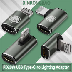 PD20W USB Type-C Fast Charging Adapter For IPhone 11 13 14P USB C Female To Lighting Male Straight Head Elbow Converter Adapter​