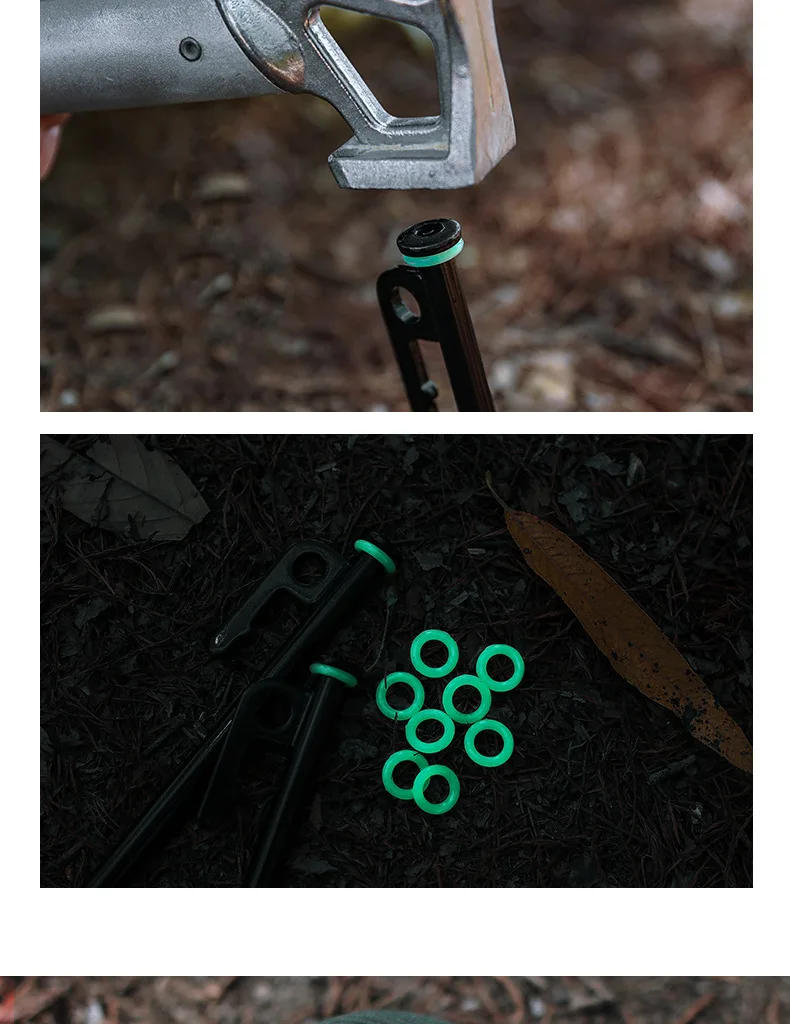 Description Picture 5 of itemOutdoor Camping Equipment Luminous Ring Nails Edc Gadgets Multifunctional Silicone Ring Tent Camping Accessories Hiking