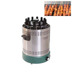12 Sticks Vertical Electric Smokeless Kebab Machine Oven Rotary Lamb Skewer Grill Bbq Fork Rotisserie Barbecue Stove Roaster