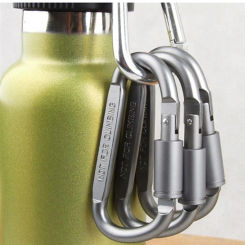 6PCs Aluminium Alloy Colorful Carabiners Safety Buckles Outdoor Sports Keychain Climbing Button Camping Hiking Key Hook