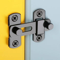 Door Lock Guard Latch Bolt 90 Degree Stainless Steel Toggle Latch Sliding Barn Door Lock Wine Cabinet Closet Right Angle Lock