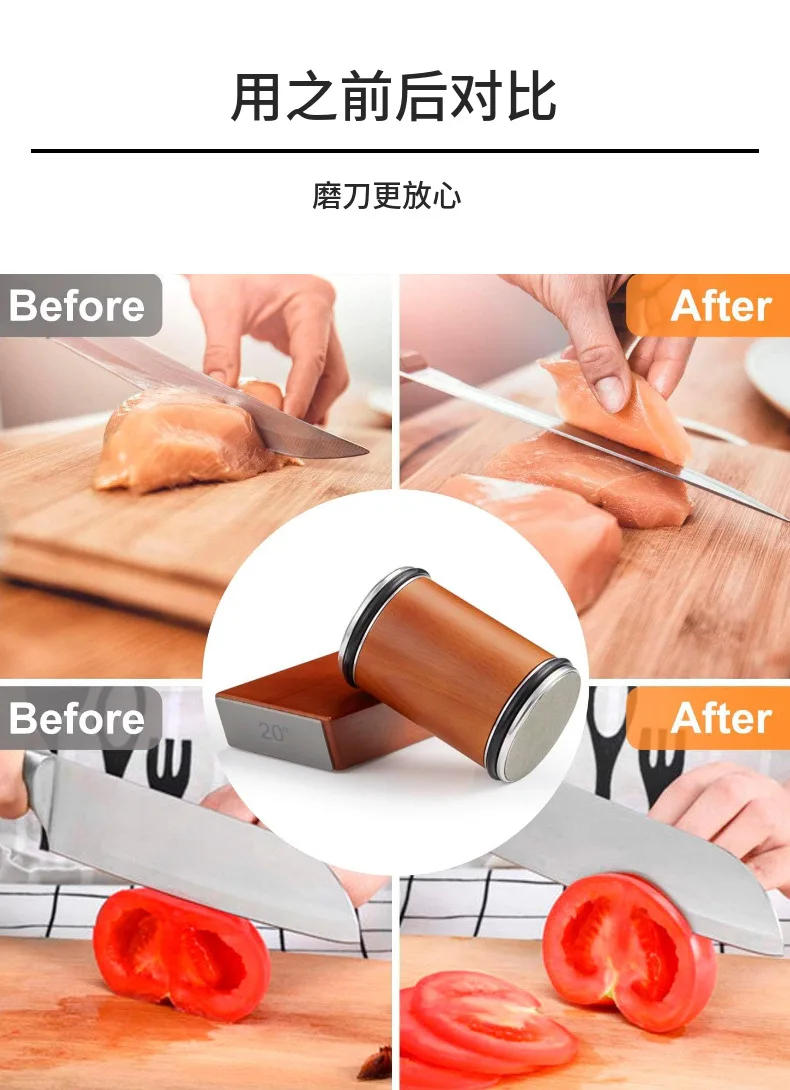 Description Picture 4 of itemRolling Knife Sharpener Adjustable Horl Tungsten Steel Magnetic Rolling Whetstone Drum Sharpener Kitchen Tools