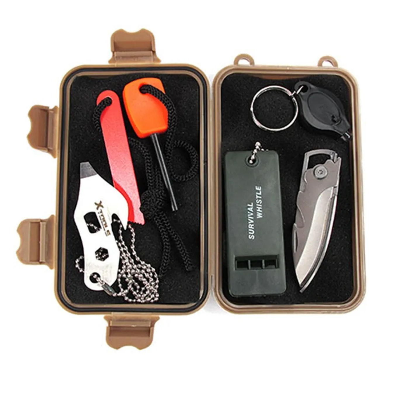 Description Picture 5 of itemSmall EDC-Tool Airtight Waterproof Plastic Box Portable Shockproof Sealed Containers Outdoor Travel Camping Survival Box