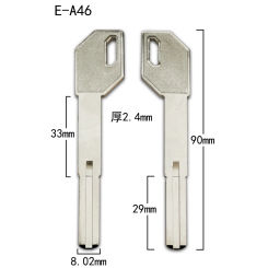 JMCKJ 5 10pcs Long necked gun handle double leaf fingerprint lock key blank, super C-level extended key embryo