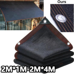 Black Shade Cloth Durable Mesh Tarp with Grommets Garden Sunblock Shade Cloth Shading Antifreezing for Plants Cover Greenhouse