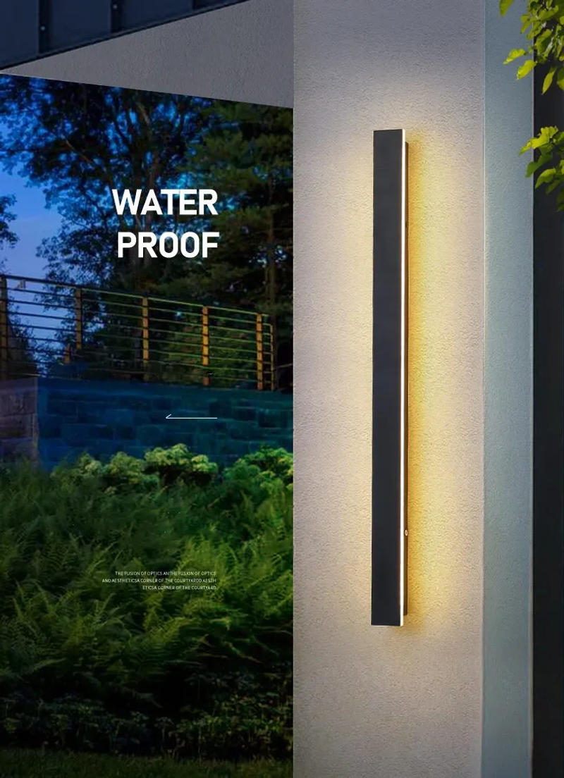 Description Picture 2 of itemWaterproof Modern LED Wall Lamp Minimalist Led Light Bedroom Bedside Long Strip Wall Sconces Living Room Home Indoor Lighting