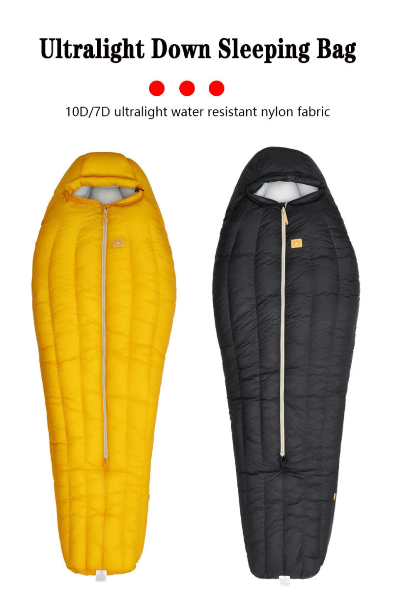 Description Picture 3 of item10D/7D Ultralight Down Sleeping Bag 800FP Dwon Outdoor Camping Hiking Sleeping Bags for Backpacking Adult Tourist
