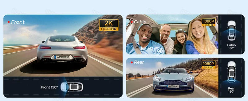 Description Picture 6 of item4K Dash Cam for Cars WIFI GPS Car DVR 2/3Channel Front inside and Rear Camera Video Recorder 24H Parking Monitor Dashcam