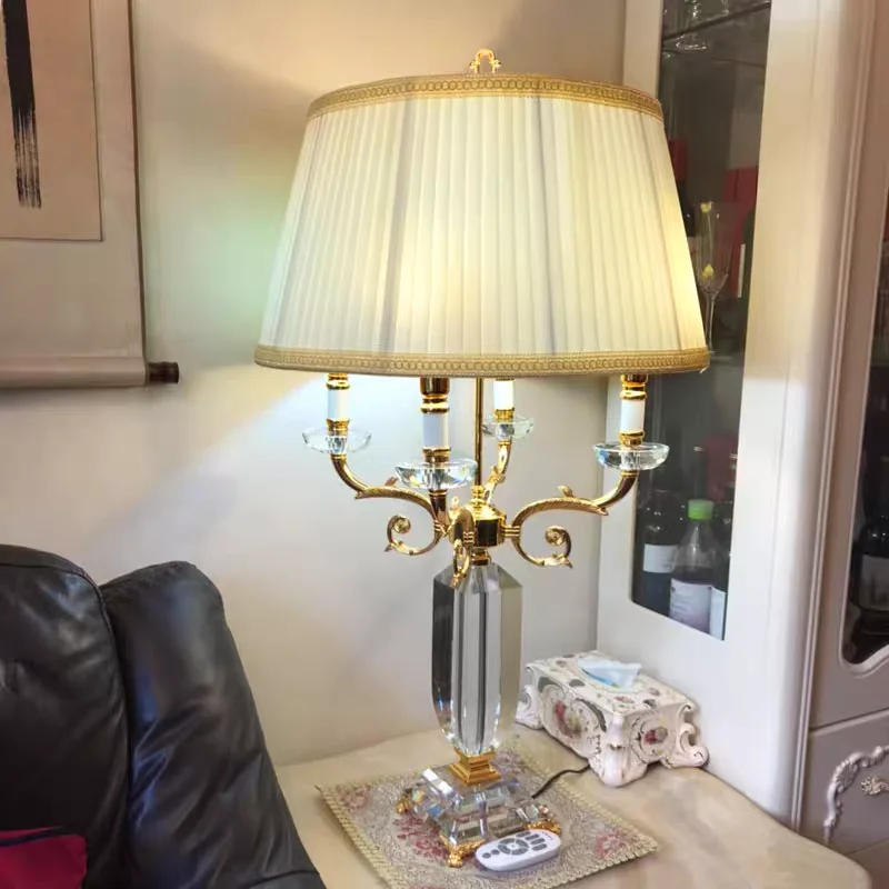 Description Picture 5 of itemEuropean Modern Newly D500mmH800mm Golden Crystal Table Light Desk Light Wedding Candelabra for Table Lamp AC 100% Guaranteed