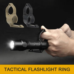 Anti-slip Finger Ring Flashlight Adapter 2.2cm Diameter Compatible Pocket Clip Torch Hunting Accessories
