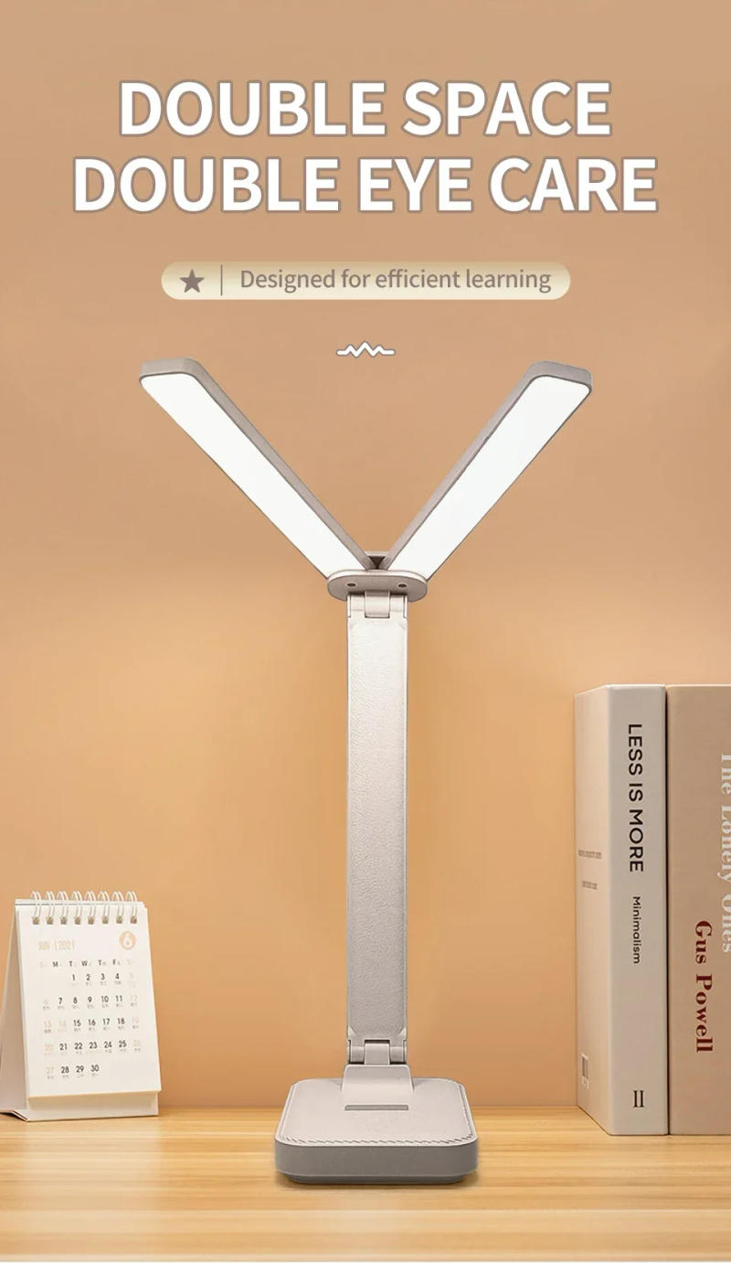 Description Picture 2 of itemFoldable LED Desk Lamp USB Rechargeable 3 Levels Dimmable Touch Table Lamp Night Light Creative Bedside Desk Reading Lamp