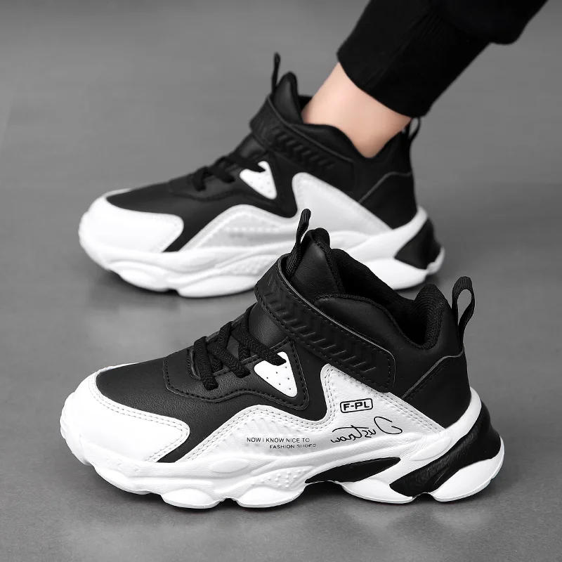 Description Picture 6 of itemChildrens Sneakers Leather Casual Flat Comfortable Walking Shoes 2024 New Trendy Kids Tennis Shoes for Boy