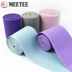 1/2M Meetee 10cm Elastic Band Stretch Rubber Bands Webbing Waistband Elastics Tape Shoes Clothes Spring Belt Sewing Accessories