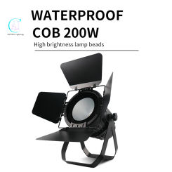 200W Waterproof IP65 COB par light 2in1 led COB with barn door for conference room studio stage DJ Performance Lighting Show
