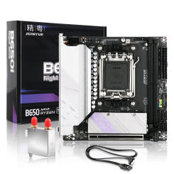 JGINYUE B650I Motherboard ITX supports AMD Ryzen 7000/8000/9000 Series CPU DDR5 RAM AM5 B650i Night Devil