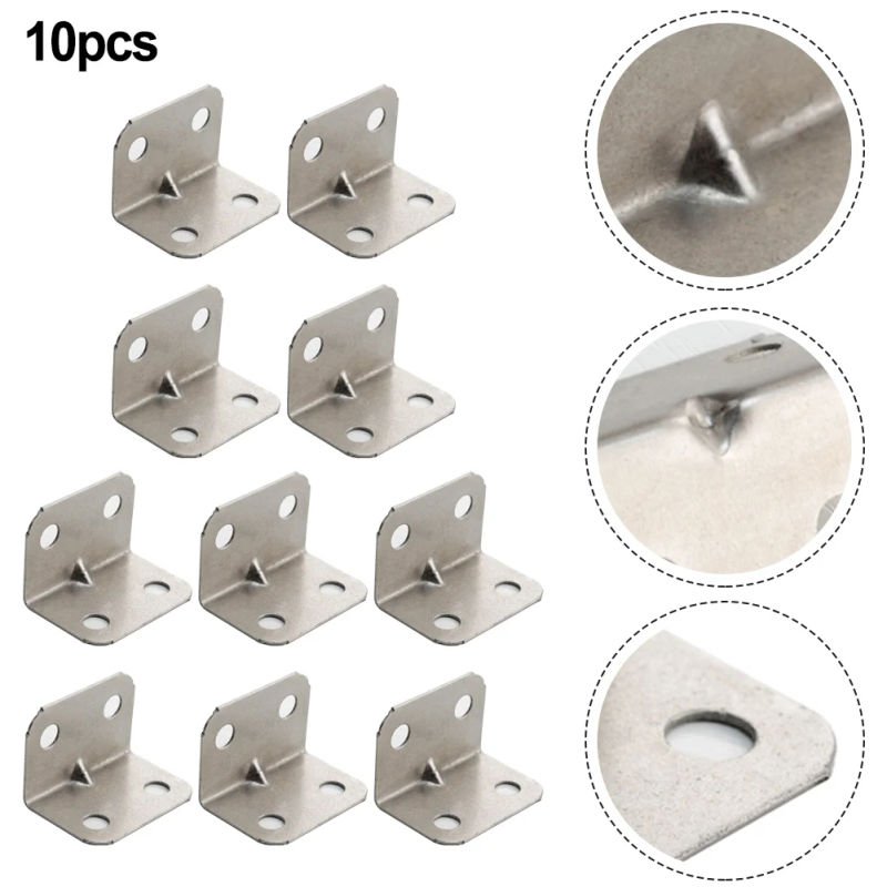 Description Picture 4 of item10/20pcs Furniture Nickel Iron L Angle Bracket Hardware Right Angle Coat Cabinet Cabinet Right Angle Corner Code Connector