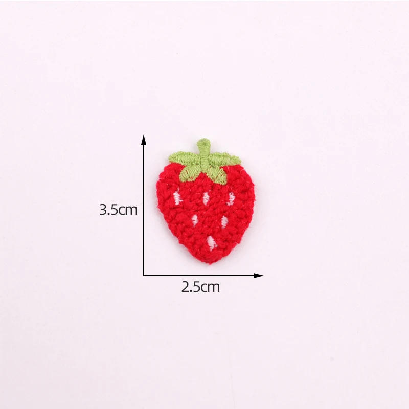 Description Picture 5 of item10 Pieces/1 Pack Small Fruit Series Shoes, Hair Accessories, Clothing Accessories, Cute Fruit Decoration Embroidery Patch