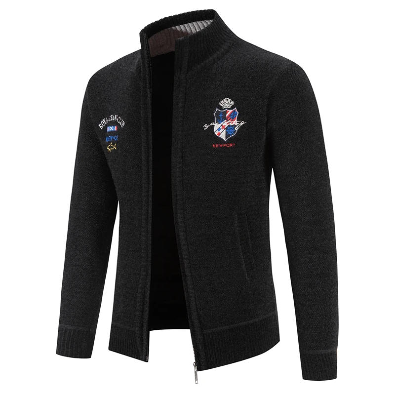 Description Picture 3 of itemHigh Quality Men Winter Thicker Warm Stand-up collar Cardigans Men Cardigan Sweaters Jackets Slim FIit Casual Sweatercoats 3XL