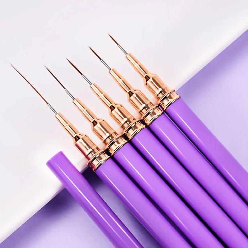 Description Picture 6 of item4/8/12/20/25mm Super-Long Nail Art Liner Brushes Set 5Pcs/set Mixed French Line Fine Drawing Pen DIY Manicure Painting Brushes