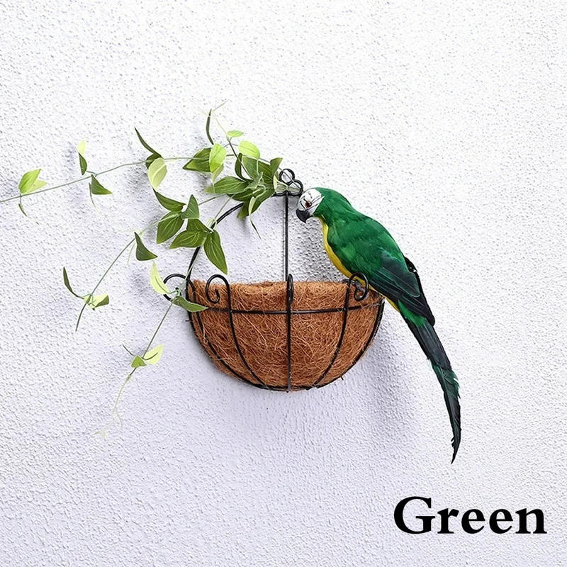 Description Picture 4 of item25/35cm Handmade Simulation Parrot Creative Feather Lawn Figurine Ornament Animal Bird Garden Bird Prop Decoration