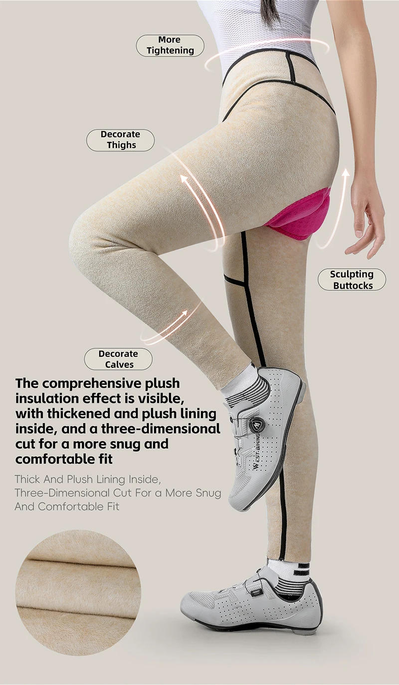 Description Picture 6 of itemWEST BIKING Men Women Autumn Winter Thermal Fleece Cycling Bib Tights Mountain Bike Cycling Pants Pro Team Mtb Long Pant