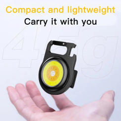 Mini LED Keychain Light Multifunctional Portable Light COB Emergency Lamp Mini Flashlight Outdoor Fishing Camping Light