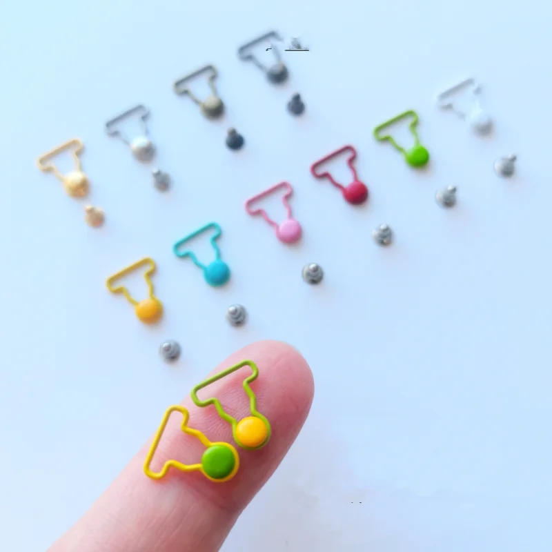 Description Picture 3 of item10 Pair 6/9mm Mini Buttons for DIY Doll Clothes Jeans Metal Buckles OB11  Handmade Clothing Scrapbooking Buttons Sewing