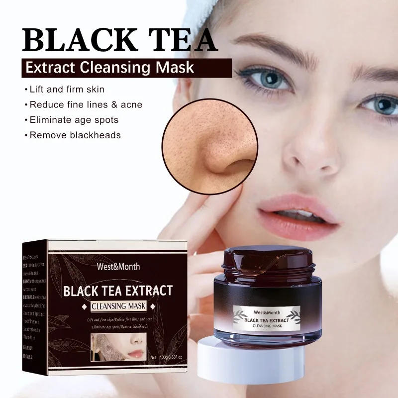 Description Picture 2 of itemWest&Month Black Tea Facial MaskCleanse PoresApplication MaskBrighten PoresBrighten ComplexionRejuvenate Facial Mask
