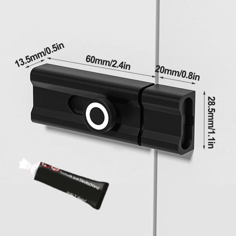 Description Picture 6 of itemNo-Punch Latch Lock Adhesive Latch-Mounted Door Latch Sliding Door Window Catch Lock Buckle Home Improvement Hardware