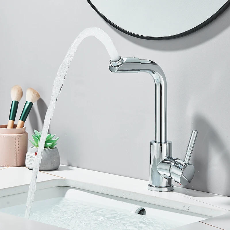 Description Picture 5 of itemZinc Alloy Basin Faucets for bathroom faucet Chrome Deck Mount Single Handle Cold and hot Sink Bathroom Faucet