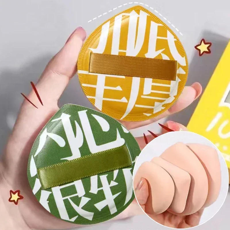 Description Picture 5 of item1-50pcs XL Large Size Cosmetics Puff Super Thick Concealer Foundation Sponge Cushions Wet Dry Use Face Beauty Makeup Puffs Tools