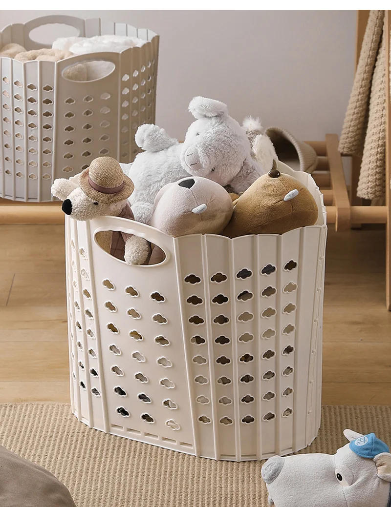 Description Picture 4 of itemFoldable Laundry Basket Save Space Washing Machine Hanging Dirty Clothes Storage Basket Mildew Proof Large Storage Basket